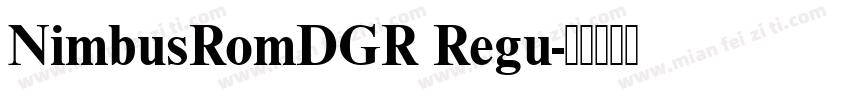 NimbusRomDGR Regu字体转换